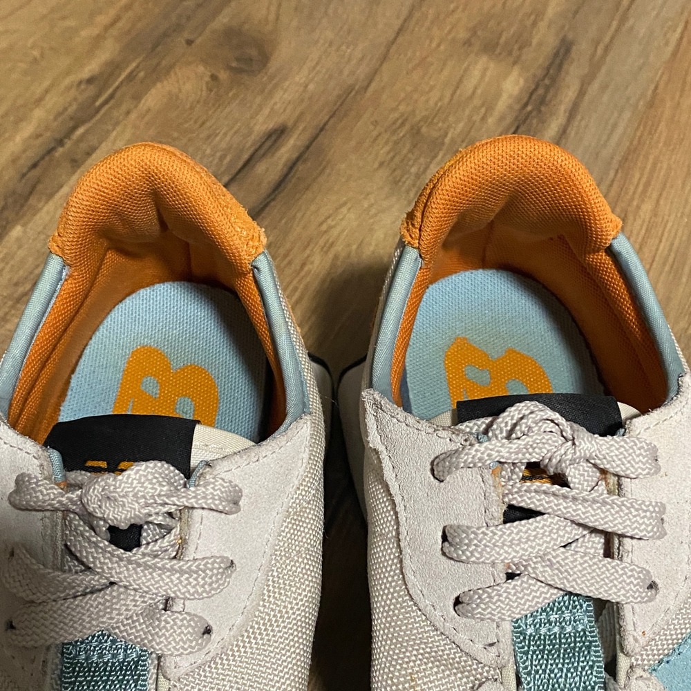 New Balance 327 Incense Blue Orange Cordura Suede Sneakers Mens 5.5 Woman's 7 - Picture 4 of 9